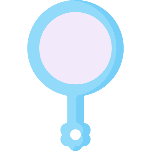 Hand mirror beauty salon grooming accessory icon Hand mirror beauty salon grooming accessory icon