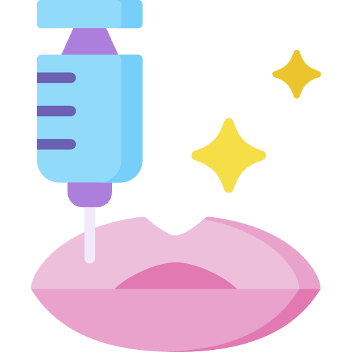 Lips beauty dermal filler syringe icon Lips beauty dermal filler syringe icon