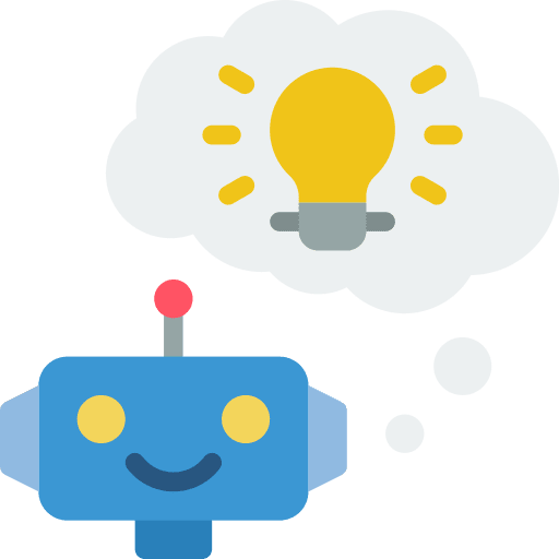 Thinking futuristic electronics artificial intelligence icon