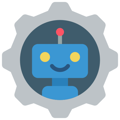Gear brain robot technology icon Gear brain robot technology icon