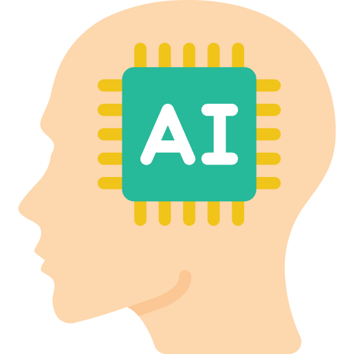 Humanoid science fiction user artificial intelligence icon Humanoid science fiction user artificial intelligence icon