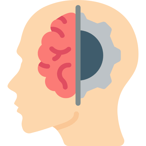 Humanoid user cyborg science fiction icon