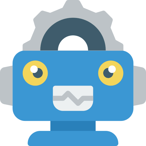 Robot robot learn mechanism icon Robot robot learn mechanism icon