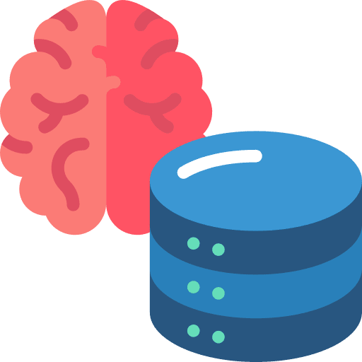 Brain server hosting brain server network icon Brain server hosting brain server network icon