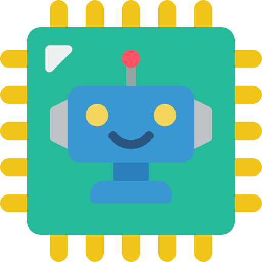 Cpu robot processor chip icon Cpu robot processor chip icon