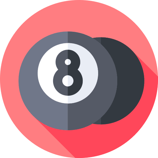 Snooker eight pool billiard ball icon
