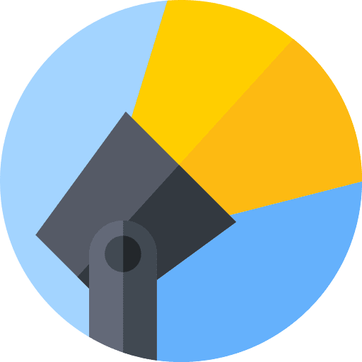 Spotlight concert cinema lights icon