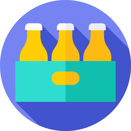 Beer box food and restaurant pack beer bottle icon