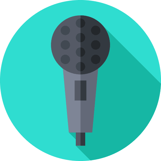 Microphone voice music electronics icon