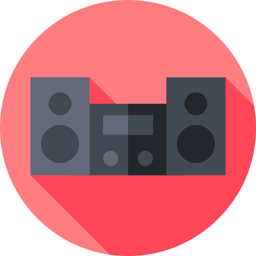Stereo speakers audio electronics icon
