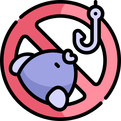 No fishing hobby water fish icon