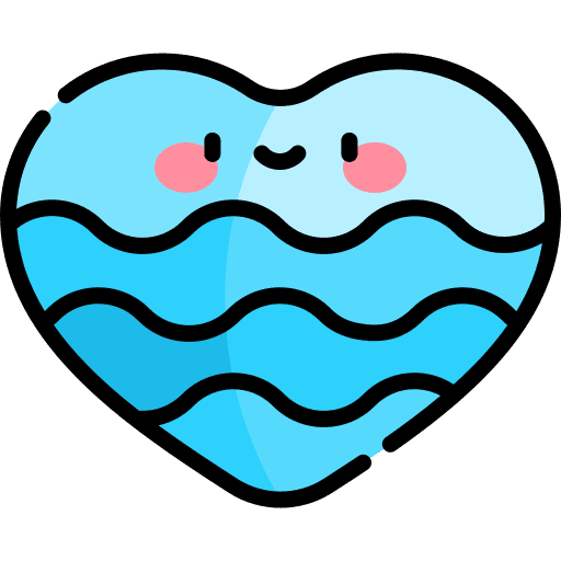 Water ecology and environment scenery protection icon