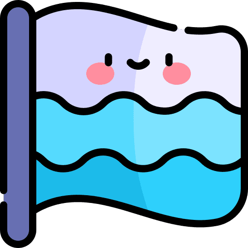 Flag sea life international world oceans day icon Flag sea life international world oceans day icon