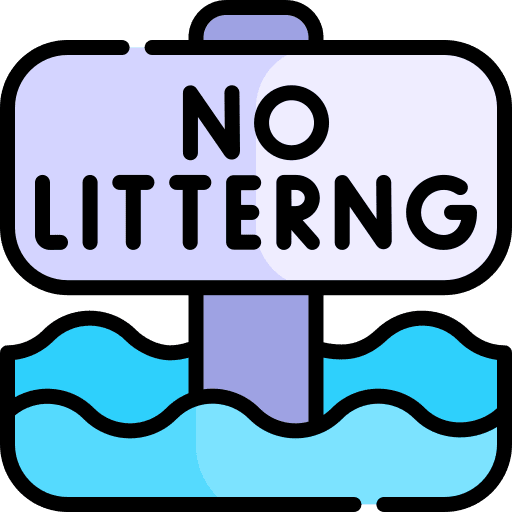 No littering ocean ecology and environment water icon No littering ocean ecology and environment water icon