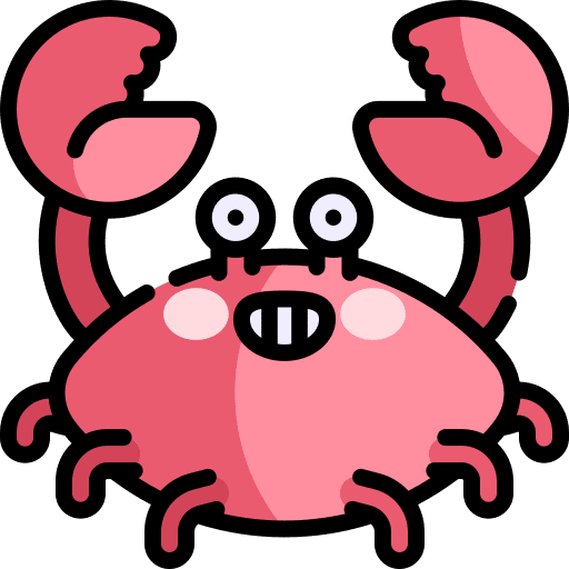 Crab food aquatic summer icon Crab food aquatic summer icon