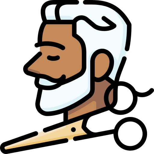 Stylist beauty man beard icon