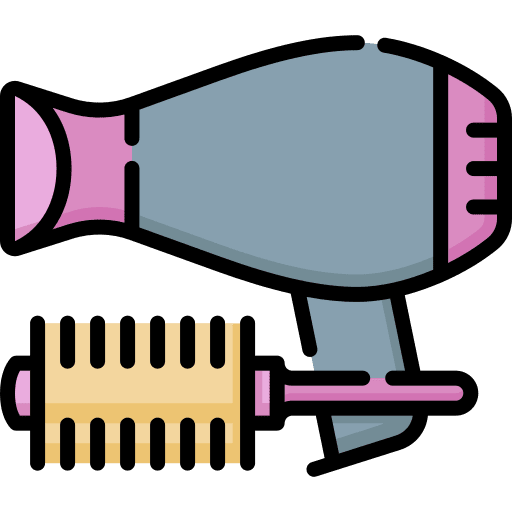 Hairstyling grooming hair comb electronics icon Hairstyling grooming hair comb electronics icon