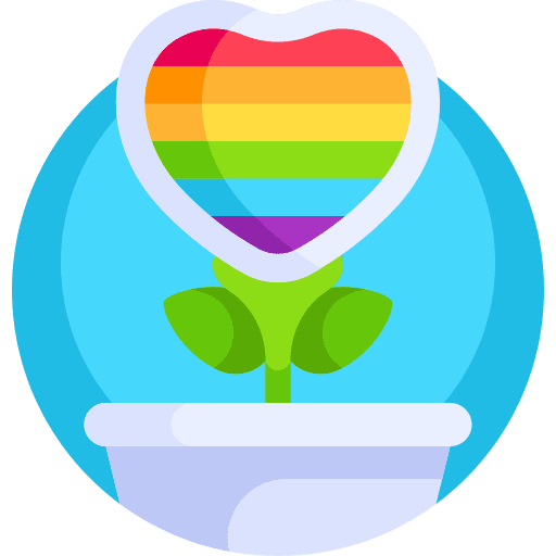 Heart plant love lgbtq icon