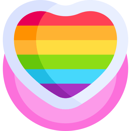 Heart pride heart flags icon