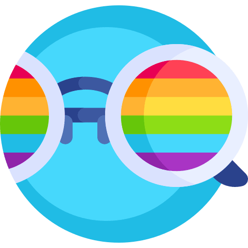 Glasses pride fashion party icon Glasses pride fashion party icon