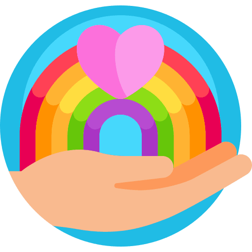 Rainbow heart rainbow pride icon Rainbow heart rainbow pride icon