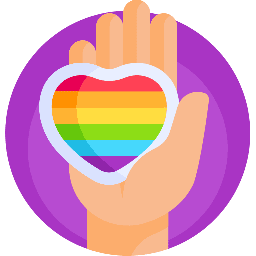 Rainbow love and romance hands and gestures hearts icon Rainbow love and romance hands and gestures hearts icon