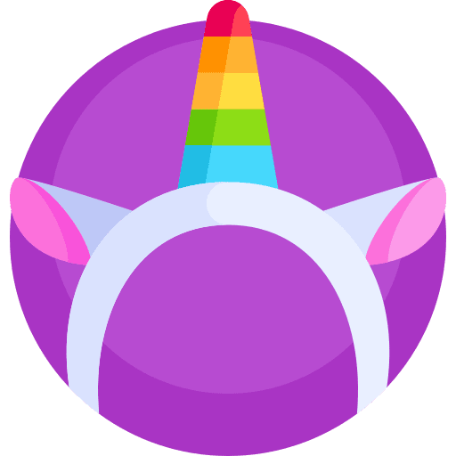 Unicorn pride birthday and party rainbow icon Unicorn pride birthday and party rainbow icon