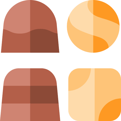 Bonbon choco balls food and restaurant baker icon