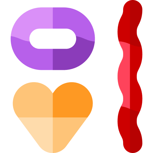 Gummy gummy sweet food and restaurant icon