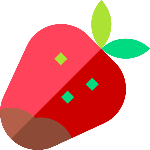 Strawberry cake chocolate sweet icon