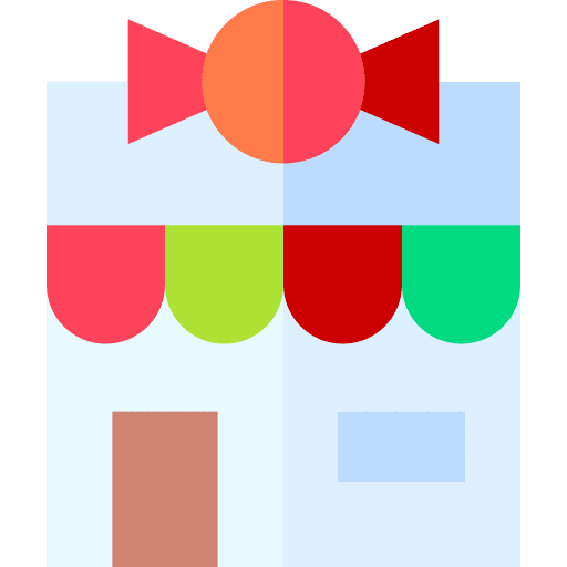 Candy shop building food and restaurant candies icon Candy shop building food and restaurant candies icon