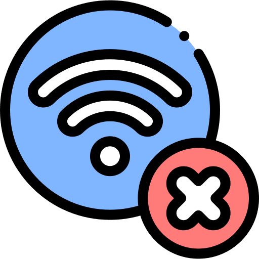 No internet connection error no connection wifi icon