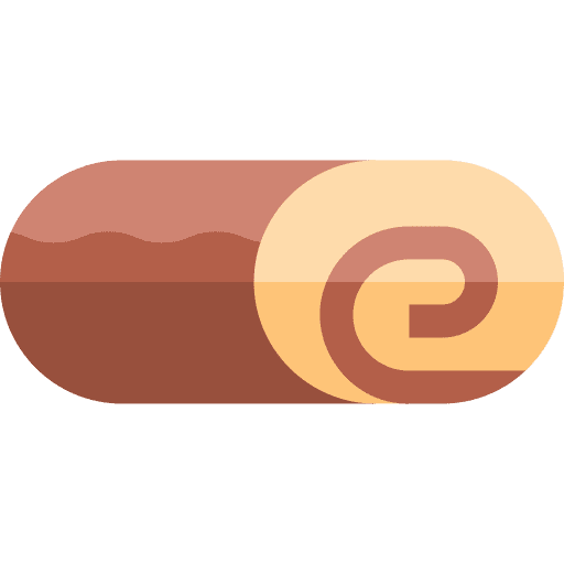 Swiss roll meal lunch food and restaurant icon Swiss roll meal lunch food and restaurant icon