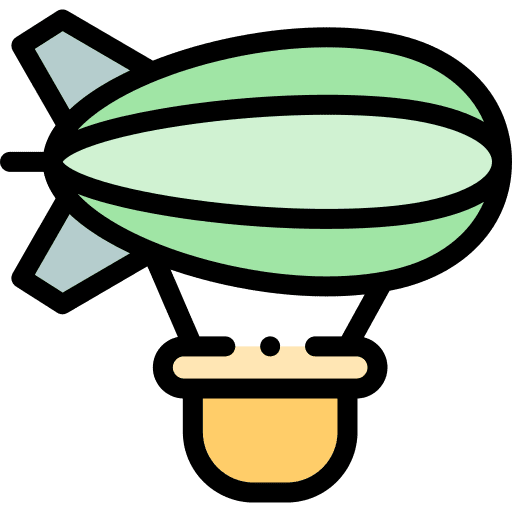 Airship travelling transportation zeppelin icon Airship travelling transportation zeppelin icon