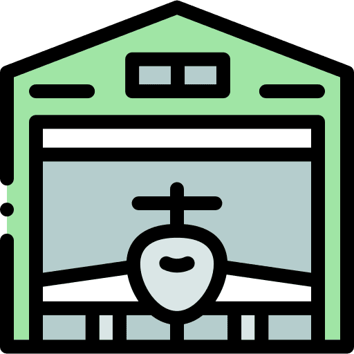 Hangar travel airplane flight icon Hangar travel airplane flight icon