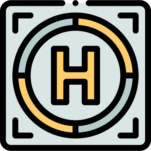 Heliport signaling heliport letter h icon Heliport signaling heliport letter h icon