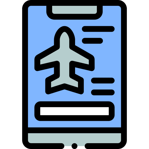 Travel aviation online booking airplane icon Travel aviation online booking airplane icon