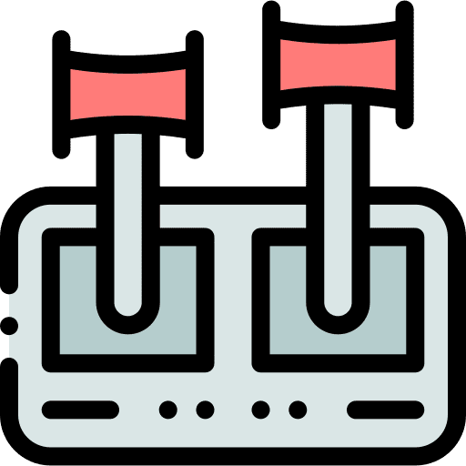 Control lever interface industry video game icon Control lever interface industry video game icon