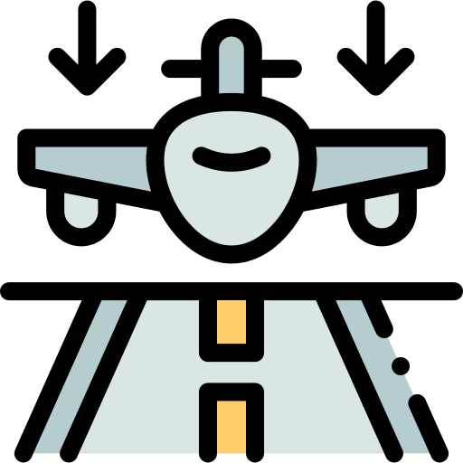 Landing takeoff vacation airplane icon Landing takeoff vacation airplane icon