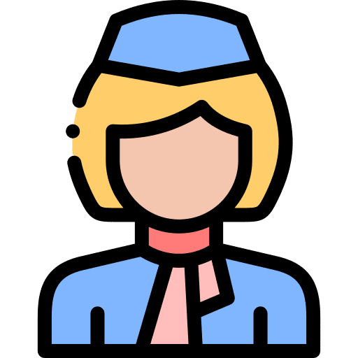 Stewardess woman stewardess flight attendant icon Stewardess woman stewardess flight attendant icon