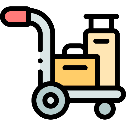 Trolley moving baggage luggage icon Trolley moving baggage luggage icon