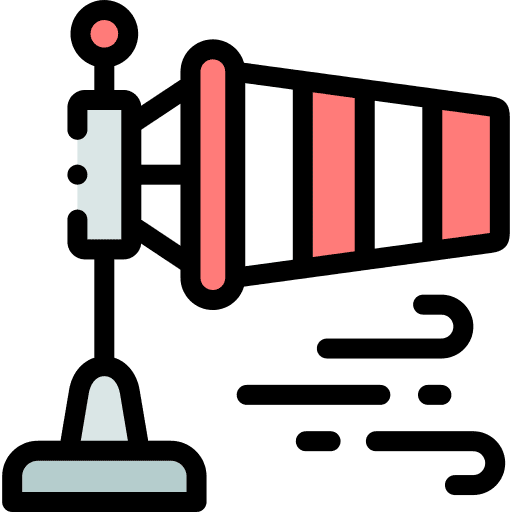 Windsock wind signal forecast sports and competition icon Windsock wind signal forecast sports and competition icon