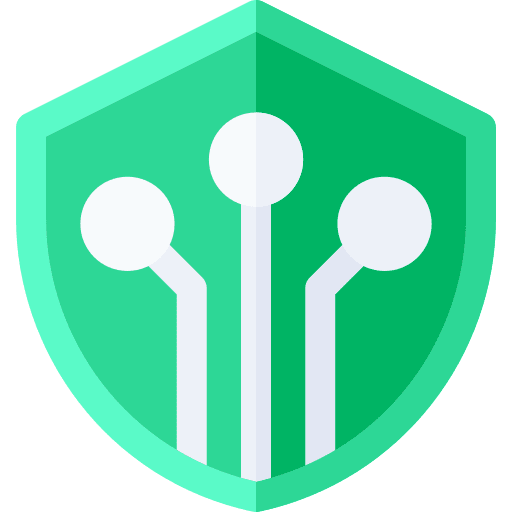 Digital security protection shield digital security icon