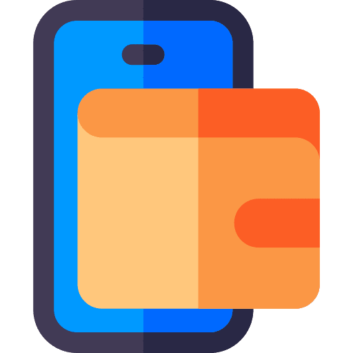 Digital wallet payment method mobile phone mobile payment icon