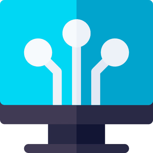 Digitalization electronics computer screen icon