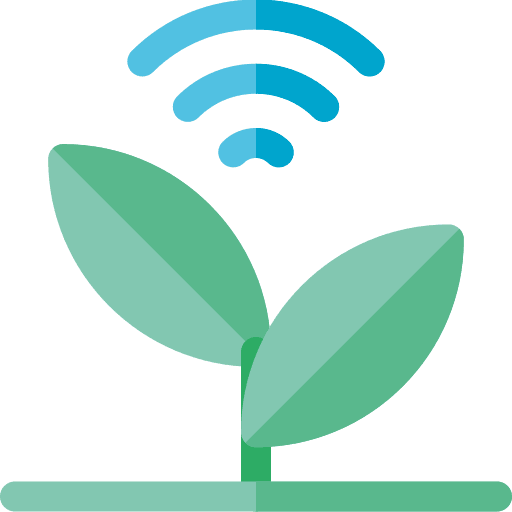 Smart farm wifi plant farming and gardening icon Smart farm wifi plant farming and gardening icon