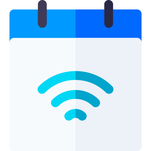 Calendar schedule wireless wifi connection icon Calendar schedule wireless wifi connection icon