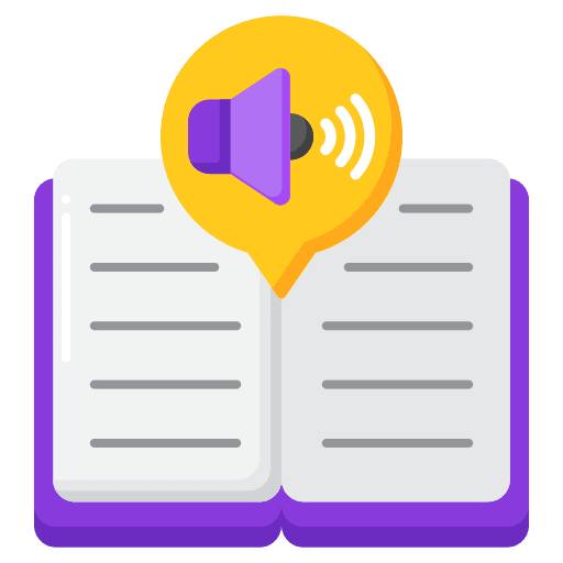 Audiobook smartphone music and multimedia book icon