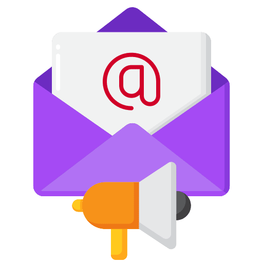 Email marketing gear letter email marketing icon