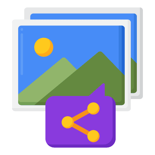 Image interface share photo icon